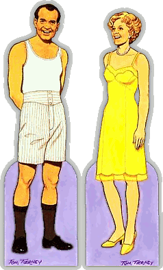 Richard and Pat Nixon paper dolls, by Tom Tierney